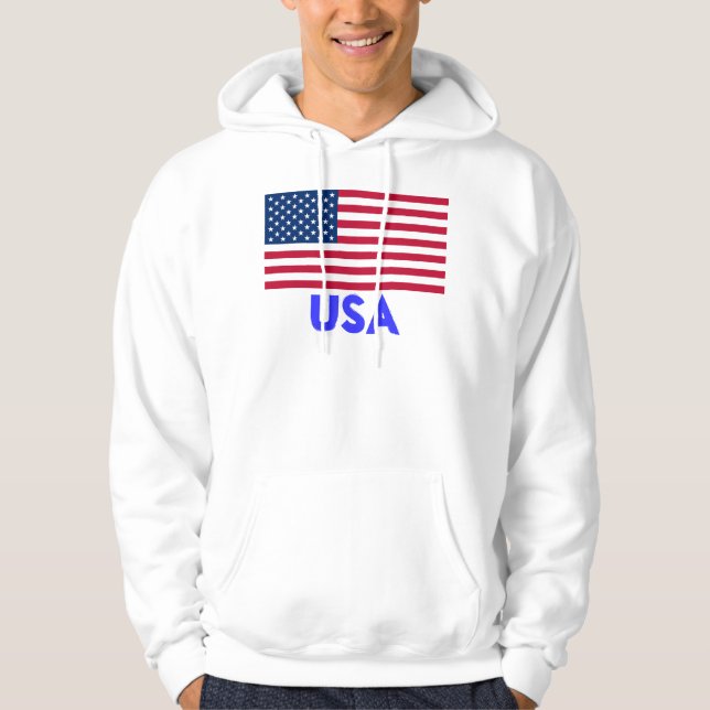 USA Flag Sweatshirt Hoodie (Front)