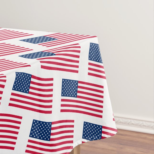 USA Flag Tablecloth Patriotic (In Situ)