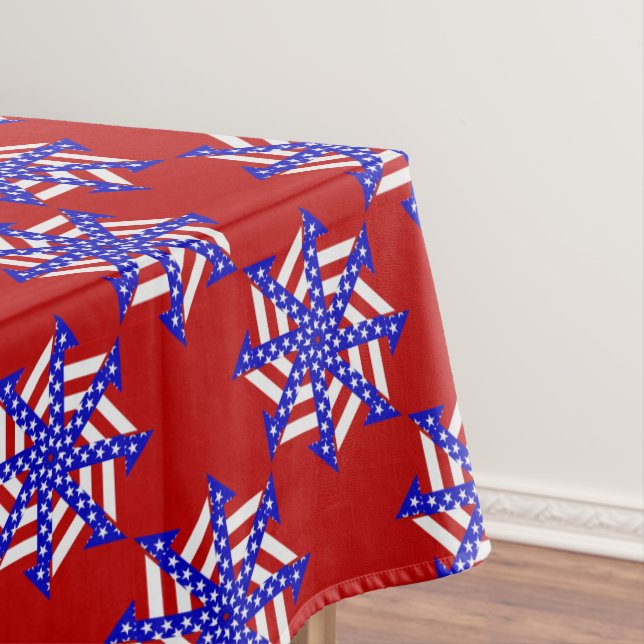USA FLAG-TEABAG FOLDING S14R-52x70 TABLECLOTH (In Situ)