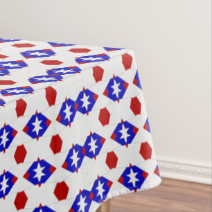 USA FLAG-TEABAG FOLDING S1-52x70 COTTON TABLECLOTH