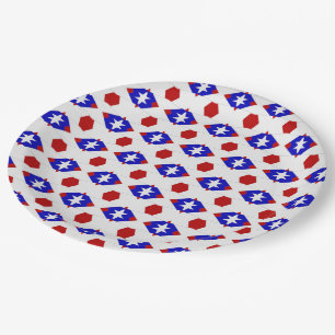 USA Flag-Teabag Folding S1-PAPER PARTY PLATES