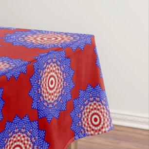 USA FLAG-TEABAG FOLDING S4-52x70 COTTON TABLECLOTH