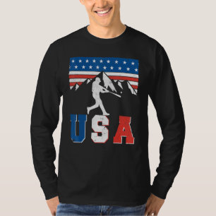 Usa Flag Team Softball 4th Of July Vintage Indepen T-Shirt