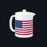 USA Flag Teapot<br><div class="desc">Add a vibrant touch of American spirit to your tea time with our exclusive teapot featuring the flag of the USA! Crafted with meticulous attention to detail, this teapot is more than just a kitchen accessory; it’s a celebration of American heritage and cultural pride. The bold design proudly showcases the...</div>