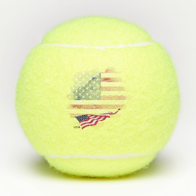 USA flag Tennis Balls (Front)