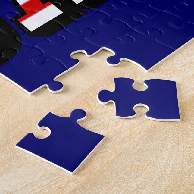 USA Flag Text Jigsaw Puzzle (Side)