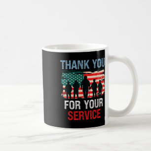 Usa Flag Thank You For Your Service - Memorial Coffee Mug