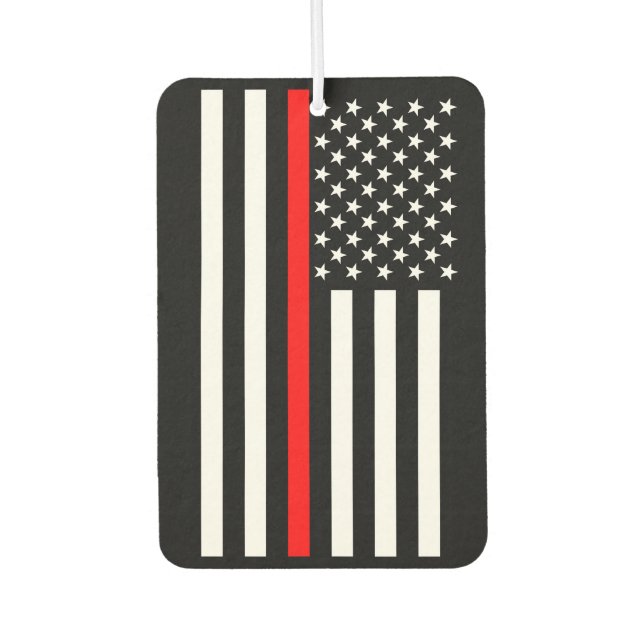USA Flag The Thin Red Line Theme Car Air Freshener (Front)