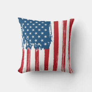USA Flag Throw Pillow