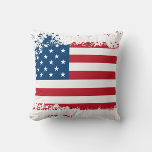 USA Flag Throw Pillow