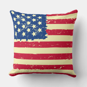 USA Flag Throw Pillow