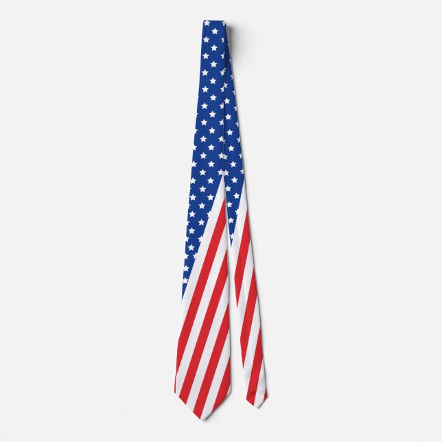 USA Flag Tie For Men, Flag Necktie For Men (Front)