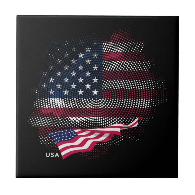 USA flag Tile (Front)