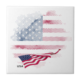 USA flag Tile