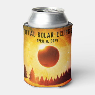 USA FLAG Total solar eclipse April 8, 2024 Can Cooler