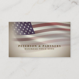 USA Flag   Transparent Gradation   Vintage Business Card
