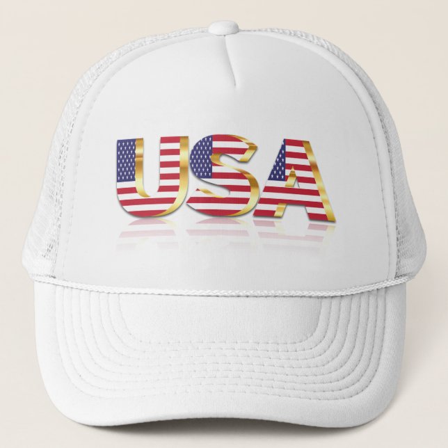 USA Flag Trucker Hat United States of America (Front)