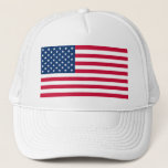 USA Flag Trucker Hat United States of America<br><div class="desc">USA - United States of America - Flag - Patriotic - Independence Day - July 4th - Customizable - Choose / Add Your Unique Text / Color / Image - Make Your Special Gift - Resize and move or remove and add elements / image with customization tool. You can also...</div>