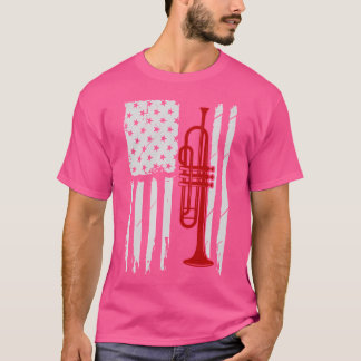 Usa Flag Trumpet T-Shirt