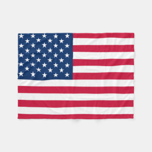 USA Flag - United States of America - Patriotic Fleece Blanket