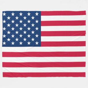 USA Flag - United States of America - Patriotic  Fleece Blanket