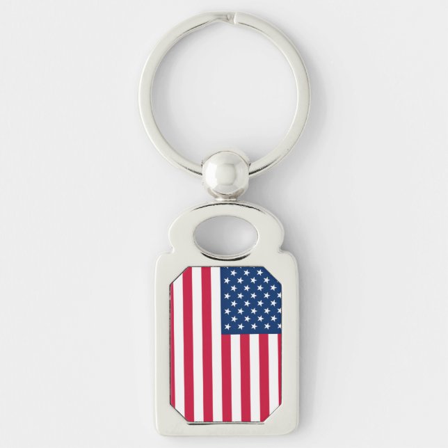 USA Flag - United States of America - Patriotic - Key Ring (Front)