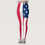 USA Flag - United States of America - Patriotic - Leggings<br><div class="desc">USA - United States of America - Flag - Patriotic - independence day - July 4th - Customisable - Choose / Add Your Unique Text / Colour / Image - Make Your Special Gift - Resize and move or remove and add elements / image with customisation tool. You can also...</div>