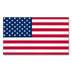 USA Flag - United States of America - Patriotic Magnetic Business Card