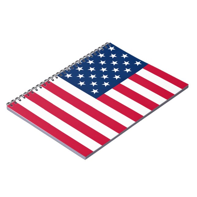 USA Flag - United States of America - Patriotic Notebook (Left Side)