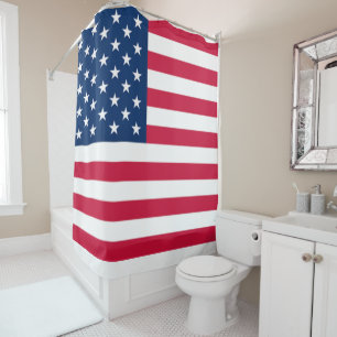 USA Flag - United States of America - Patriotic Shower Curtain
