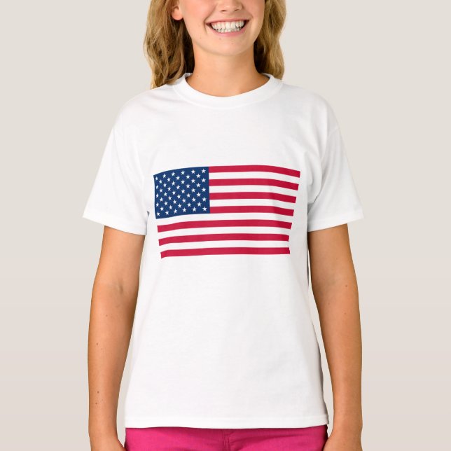 USA Flag - United States of America - Patriotic  T-Shirt (Front)