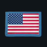 USA Flag - United States of America - Patriotic Trifold Wallet<br><div class="desc">USA - United States of America - Flag - Patriotic - independence day - July 4th - Customisable - Choose / Add Your Unique Text / Colour / Image - Make Your Special Gift - Resize and move or remove and add elements / image with customisation tool. You can also...</div>