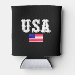 Usa Flag-Usa-Flag-America-American-American Flag Can Cooler