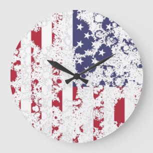 USA flag /USA KCALIMA effect by Masanser Large Clock