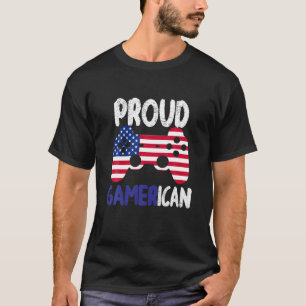 USA Flag Video Game Controller 4Th Of July Gamer T-Shirt