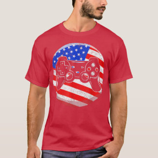 USA Flag Video Game Patriotic 4th Of July Video Ga T-Shirt