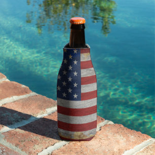 usa flag vintage distressed american flag gift bottle cooler