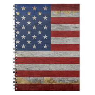 usa flag vintage distressed american flag gift notebook