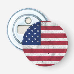 USA flag vintage red white blue America patriotic Bottle Opener