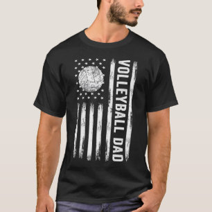 USA Flag Volleyball Dad Volleyball Game Day Vibes T-Shirt