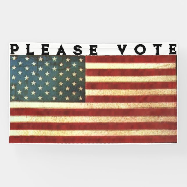 USA Flag Vote Banner (Horizontal)