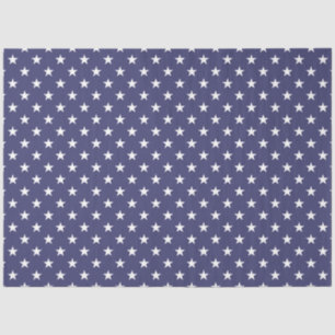 USA Flag White Stars on Flag Blue Tissue Paper