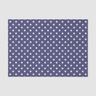 USA Flag White Stars on Flag Blue Tissue Paper