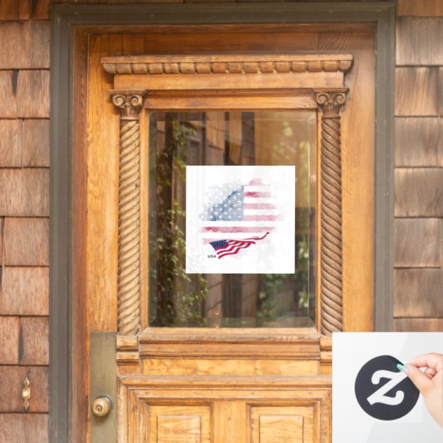USA flag Window Cling (Home Door)