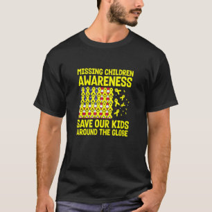 USA flag with yellow ribbons for missing children T-Shirt