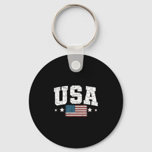 Usa flag women men kids patriotic american flag key ring
