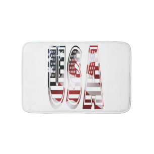 USA Flag Wonderful Colourful Fab Bath Mat