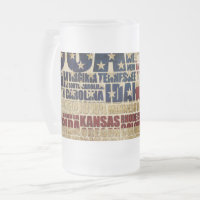 USA Flag Word Cloud All 50 States Art