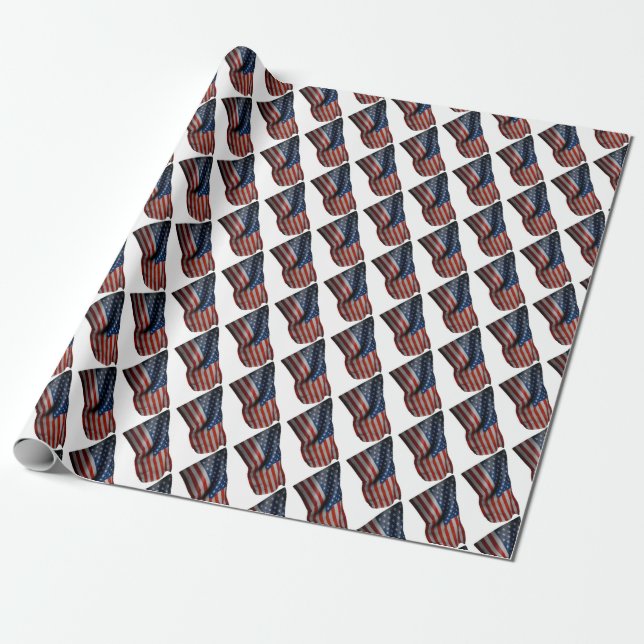 Usa flag wrapping paper (Unrolled)