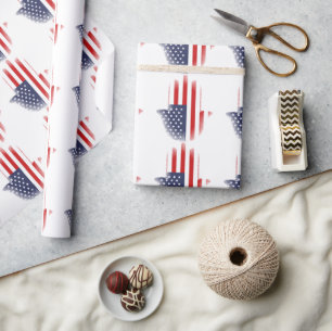 USA Flag Wrapping Paper
